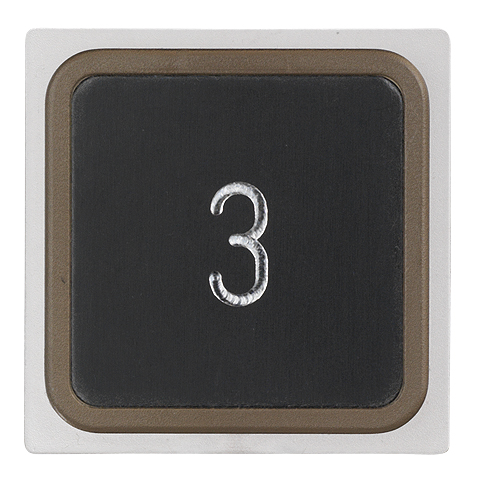 Tryckplatta, Kinds, svart, ''3''