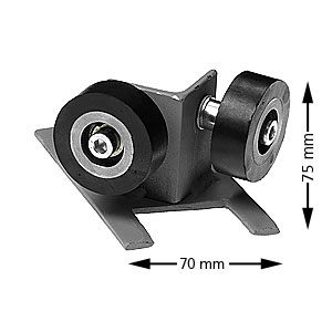 Rullställ, 30-40mm rundgejd, ø50mm rulle