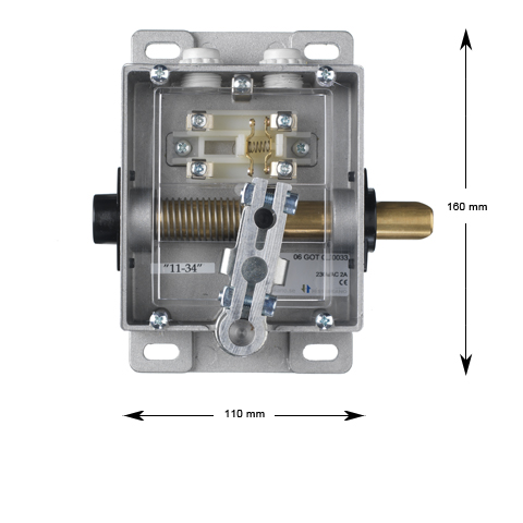 Karmlås, LO-30-AU-V, med trekantsöppning, arm upp, endast lås