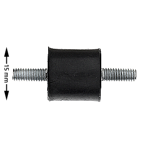 Vibrationsdämpare, Deve, D15mm, M5-6mm+M5/8mm