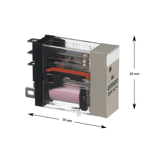 Relä, 1-vxl, 230VAC, 5A