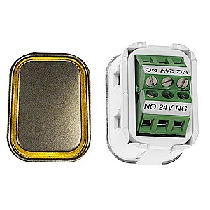 Knapp, HM-2535-S-M, NO/NC, gul, 24V