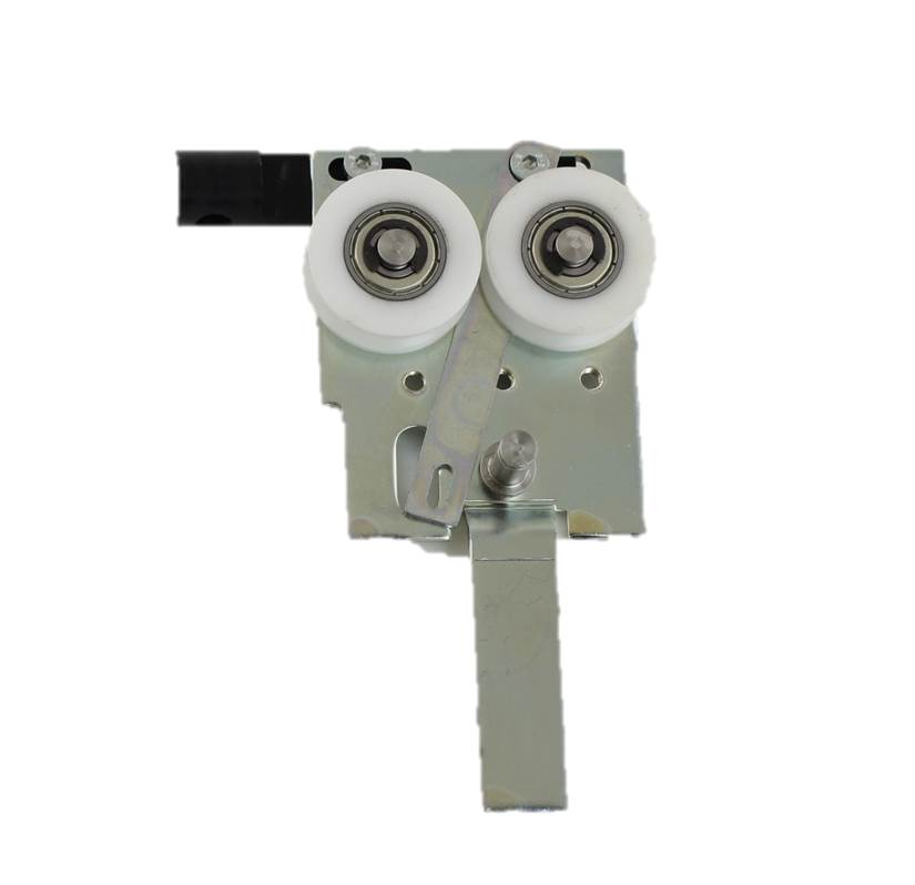 Viksamdörr, motoriserad, dubbelplatta med rullar, vänster