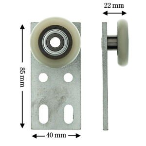 Bärrulle, Schindler QKS8, med rak plåt