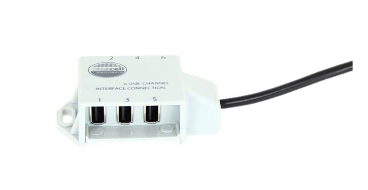 USB conn.box, Dinacell, max 6 anslutningar, tråd-anslutning