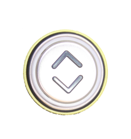 Knapptrycke BF, DMG, rostfri, pil, dubbel