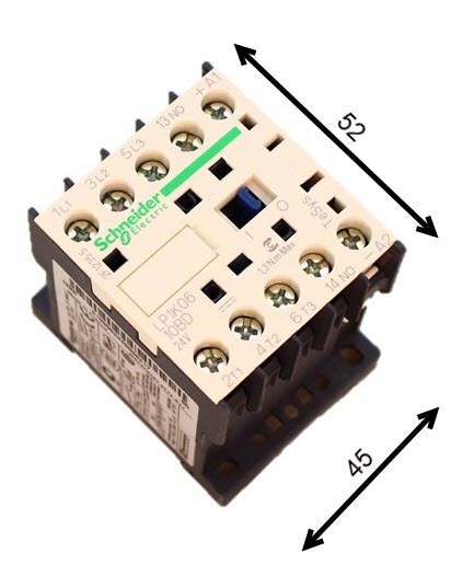 Kontaktor, Schneider/Telemec., LC1D12P7, 230VAC, 12A/5.5kW