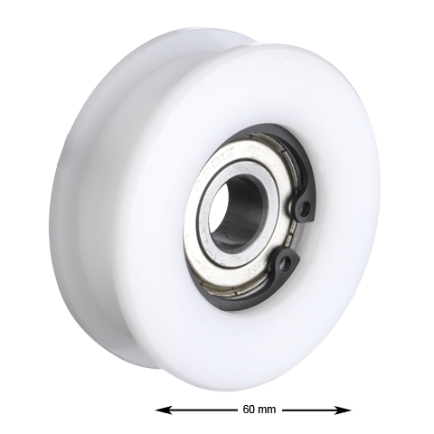 Bärrulle, Forsid ø57/50/12x20,4mm, Flatspår 13mm