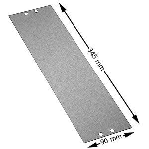 Plåt för bygelhandtag, långt, rostfri