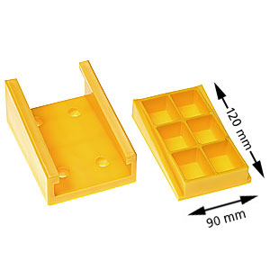 Korgkabelklämma, flat, max 24 ledare