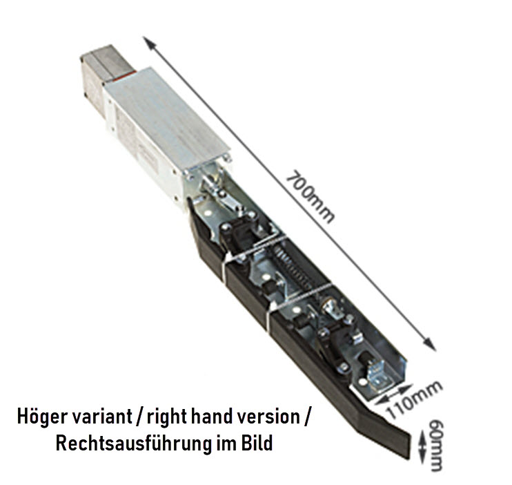 Låsbana, Kuhse V10 GL, 230VAC, 100%ED, höger