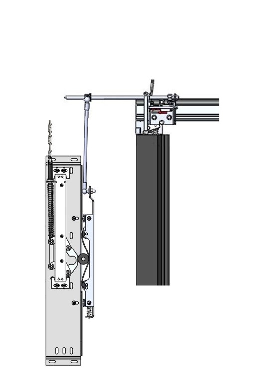 Tillägg EN81-20 låsning för Viksamdörr, för låsbana, kit, höger
