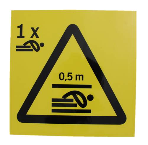 Dekal, räddningsutrymme 0.5m, 1 person liggande