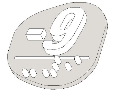 Lins för Chicklet Otis GEN2, märkt ''3''