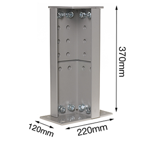 Buffertstötta för schaktgrop, justerbar