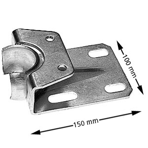 Styrskohus B=130mm, foder med kula, fäste för automatsmörjning
