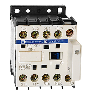 Kontaktorrelä, Schneider/Telemec., CA3KN22BD, 24VDC, 2NO/2NC