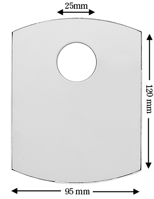 Täckplåt till handtagslås, rostfri