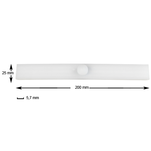 Styrskofoder, Otis, 200x25x5,8mm, polyamid, hårt
