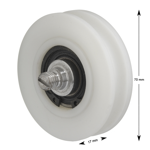 Bärrulle, KONE OAK24, ø70/60/M10x17,5/10,2mm, excentr.