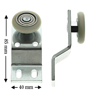 Bärrulle, Schindler QKS8 snabb panel, vinklad, höger, rulle ø40mm