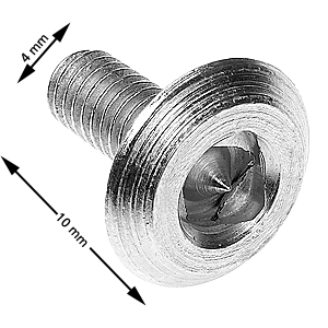 Skruv, Shield, M4x10, blankförzinkad