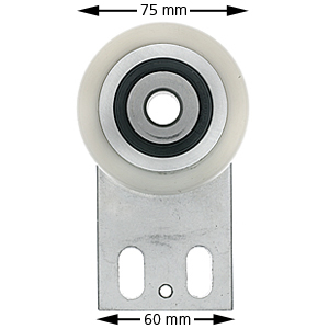 Bärrulle, passar Schindler QKS9/10, ø75mm, rak plåt