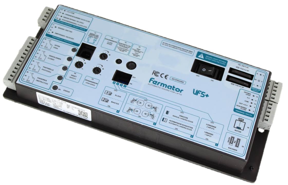 Dörrstyrning, Fermator VF5+, vänster, engelsk/tysk label