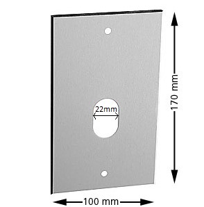 Tablå, NS, 1 hål, aluminium