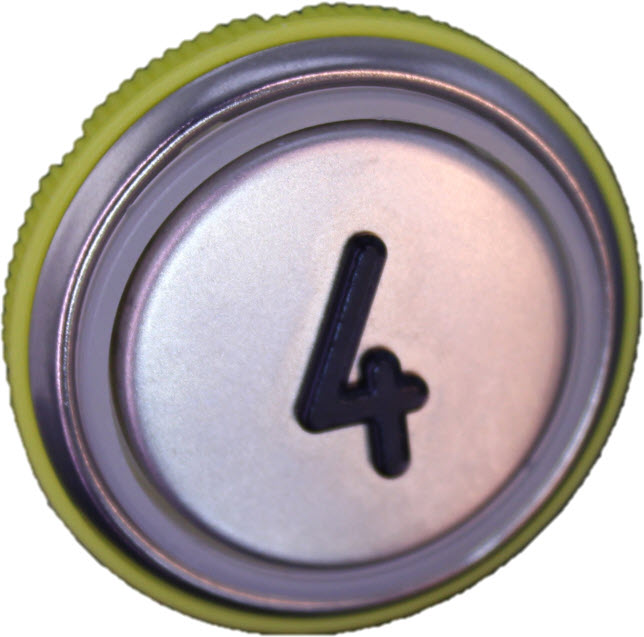 Knapptrycke BF/BL, DMG, rostfri, ''4''