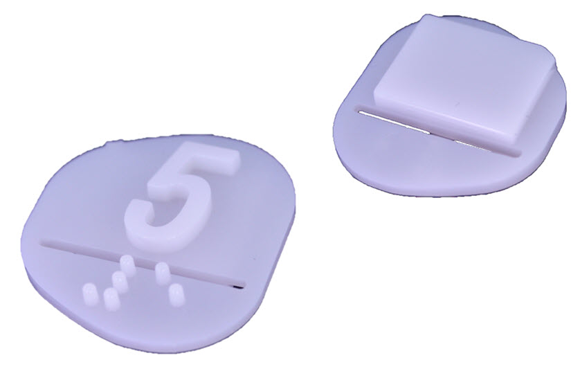 Lins för Chicklet Otis GEN2, med Braille, ''5''