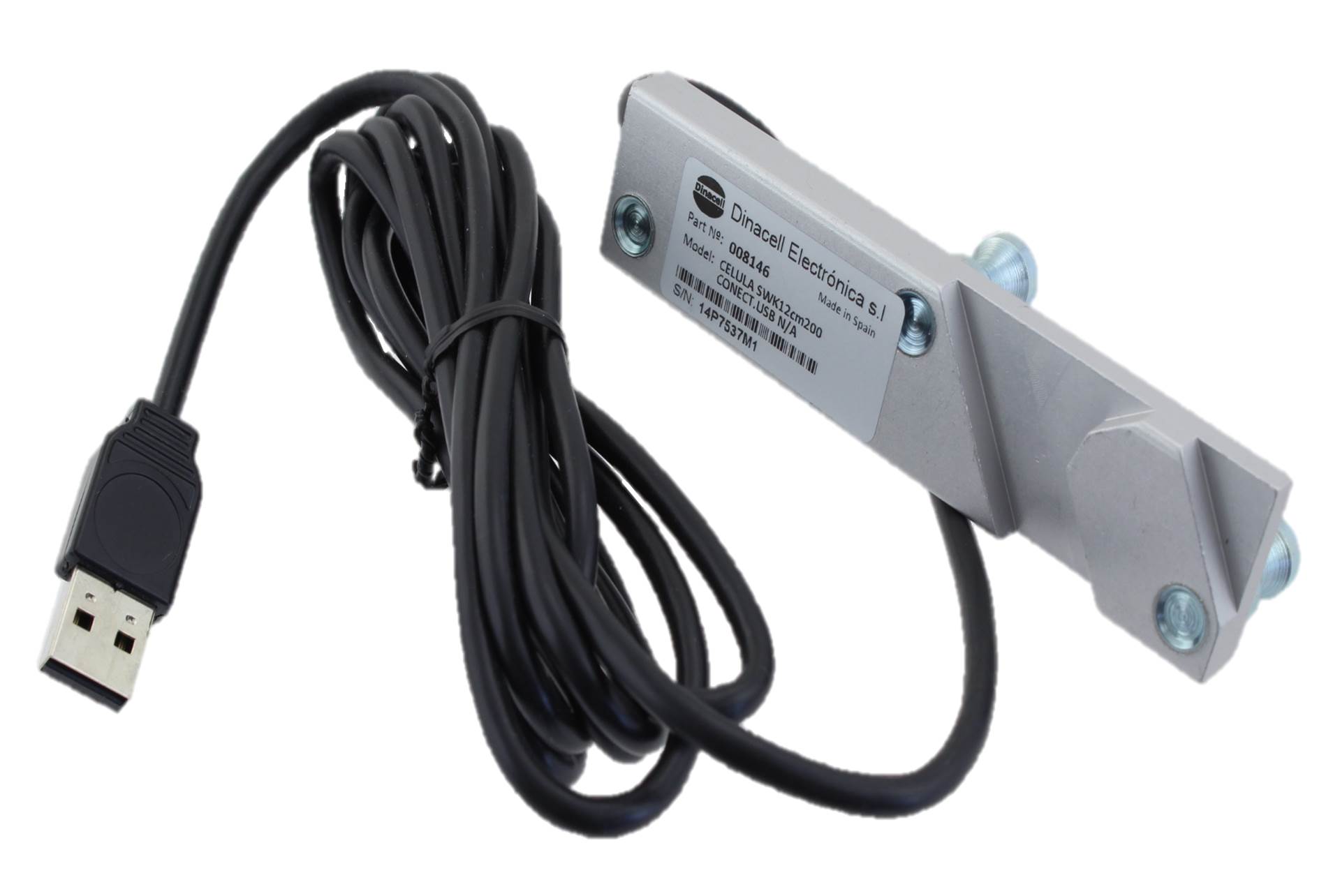 Överlastgivare, Dinacell SWK, 13mm lina, 2m kabel m. USB-anslutning