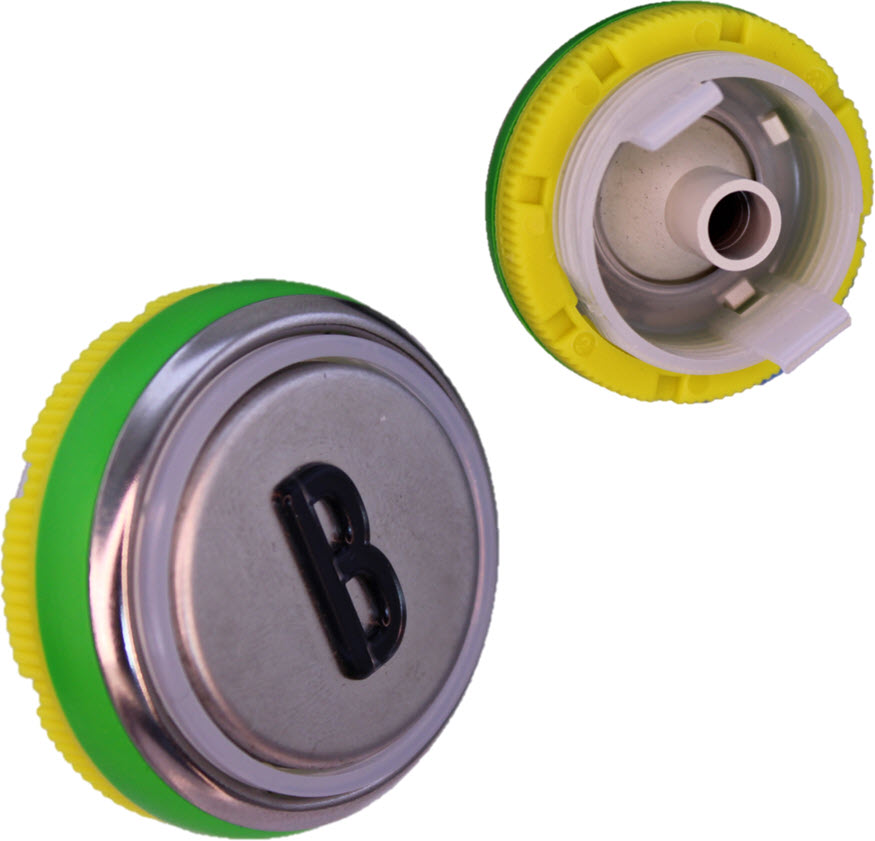 Knapptrycke , DMG BDS Dual Light, rostfri, förhöjd, ''B''