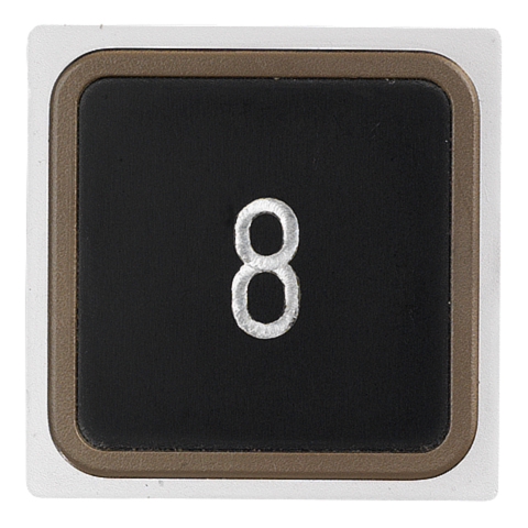 Tryckplatta, Kinds, svart, ''8''