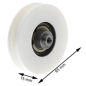 Bärrulle/synkrulle, Sematic/Liftcomp, ø65/57x14,5mm, M6