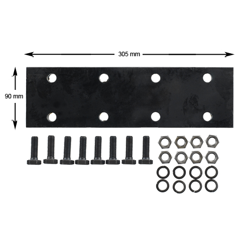 Skarvplatta+bult, för gejd, T90/T89