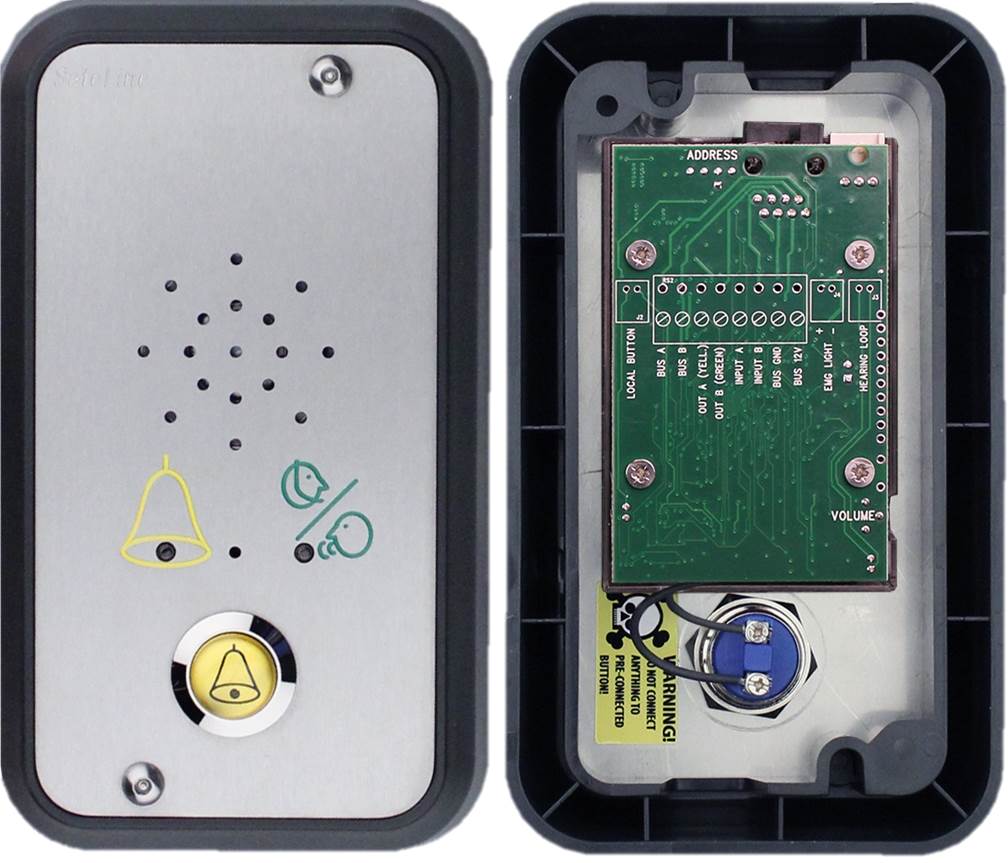 Talenhet med pictogram+knapp, SafeLine SL6, Utanpåliggande