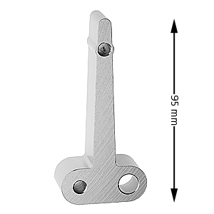 Handtag, Viksamgrind, par, aluminium