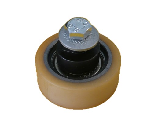 Styrrulle för rullställ, D=50/17x18mm, med axel, lager 6003ZZ