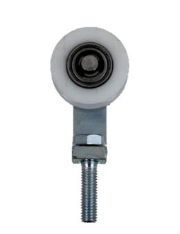 Viksamdörr, enkelvinkel med rulle, galvaniserad