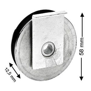 Bärrulle, KONE ADX2, långsamma panelen, ø59,6/58/8,5x13mm