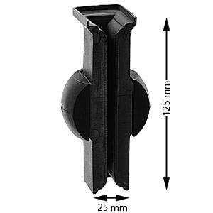 Styrskofoder, med kula, 125x27x28, 16mm