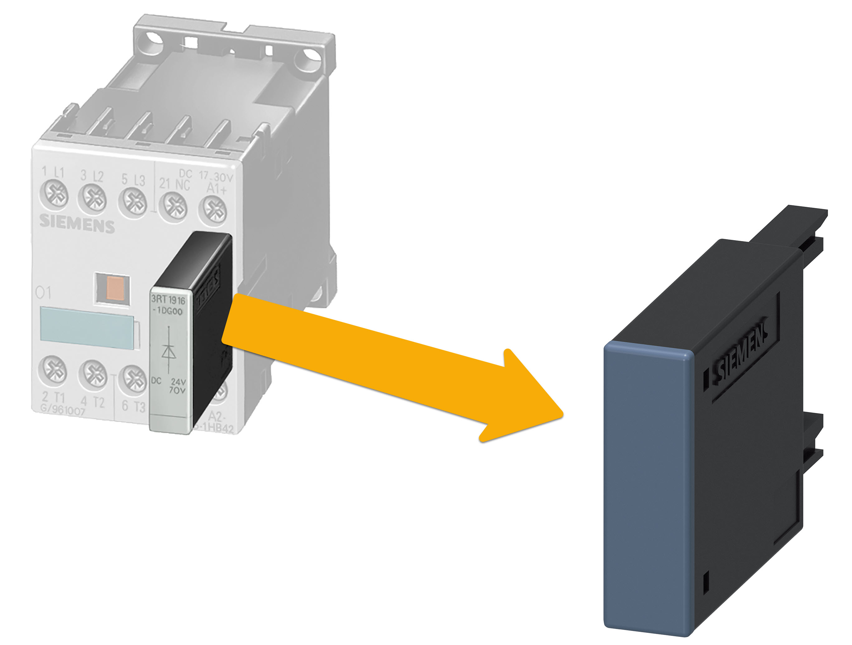 RC-skydd, Siemens, 3RT2916-1CC00, Passar S00, 48-127VAC, 70-150VDC