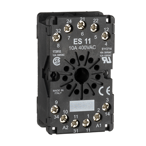 Reläsockel, 11-pin, Schrack, fotocellförstärkare