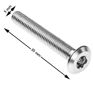 Skruv, Shield, M5x35, blankförzinkad