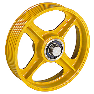 Brythjul, ø400mm, 3xø10mm, P17, nav: ø50 x b98, max: 1950kg