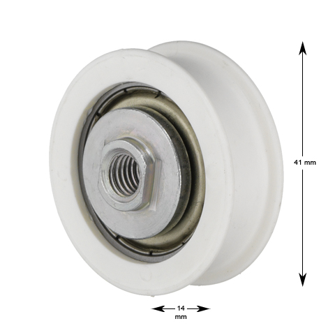 Underrulle, Thyssen M2T S6/D6, 41/36x18mm, Hål M8