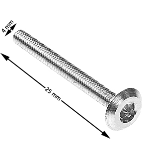 Skruv, Shield, M4x25, blankförzinkad