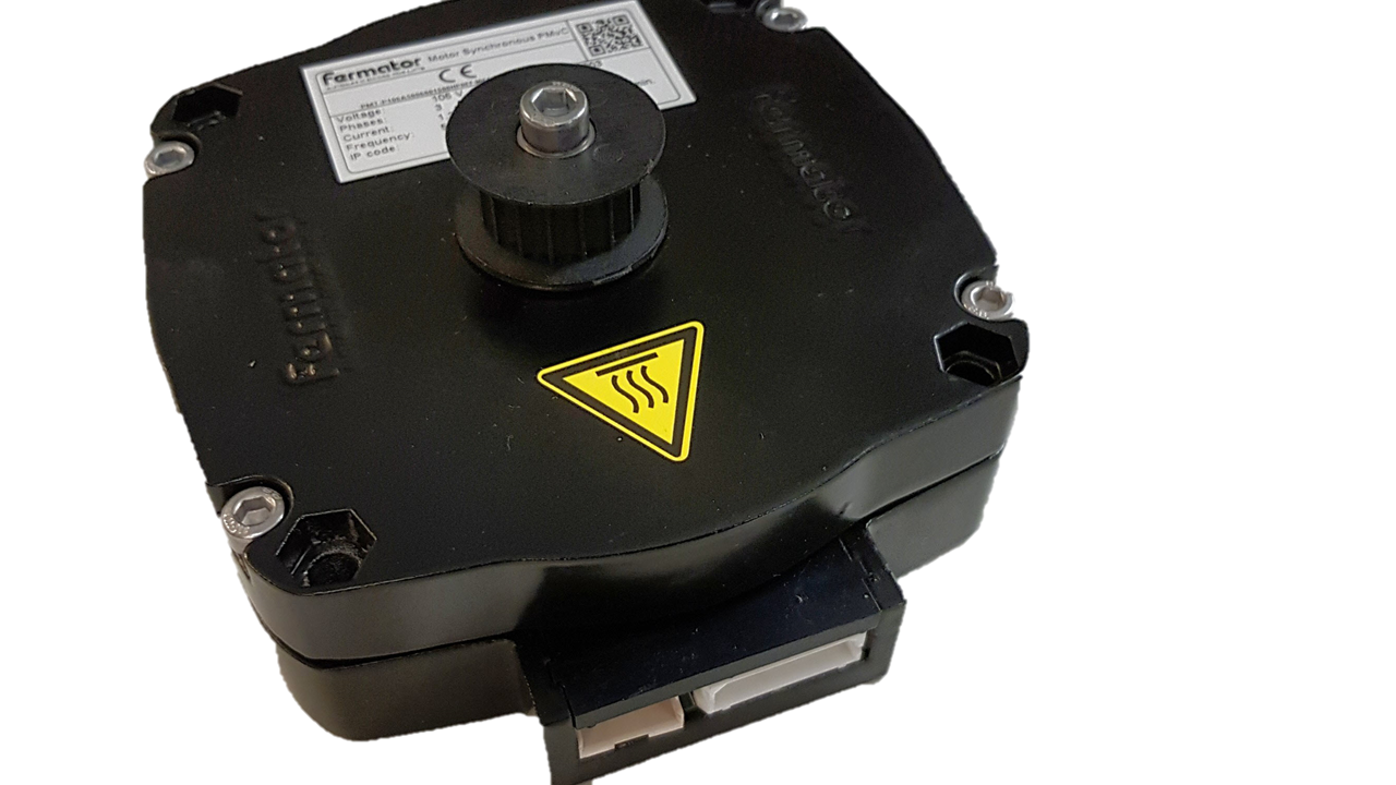 Dörrmotor, Fermator PM, för tandrem, inkl. encoder, utan kablar