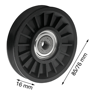 Bärrulle, Wittur/Selcom Pegasus, Ø86/78x16mm, Hål M10